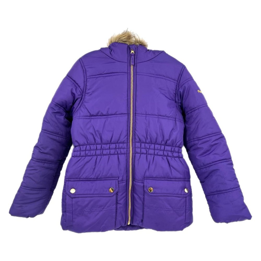 Protection System Purple Fur Trim Puffer Jacket | Classic Style